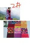 Pañuelo de algodón y cáñamo mujer estilo étnico bohemio overside protección solar vacacional pañuelo de playa con flecos capa del mar capa de las mujeres cuatro estaciones pañuelo undefined